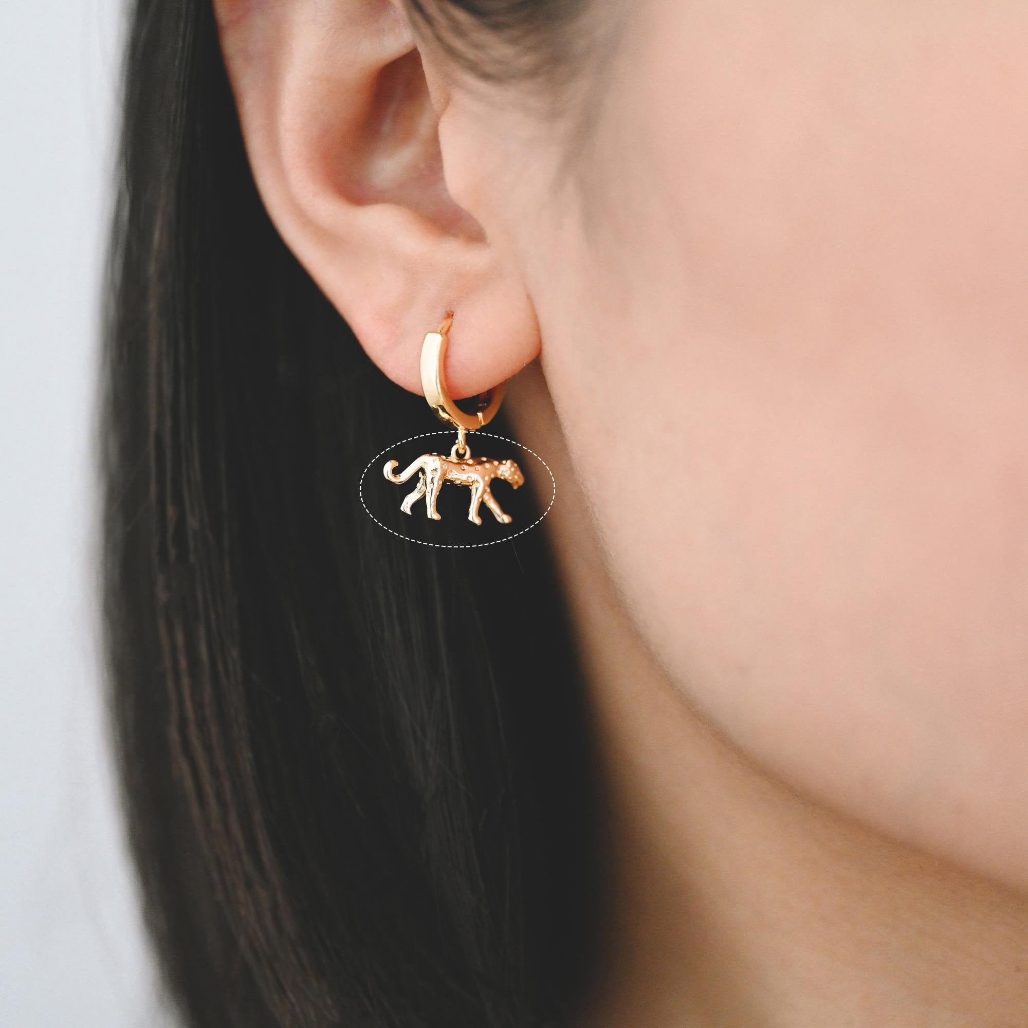 10pcs Gold Tiny Glossy Leopard Charm, Jewelry Making, Diy Material, Jewelry Supplies (GB-2707-B)